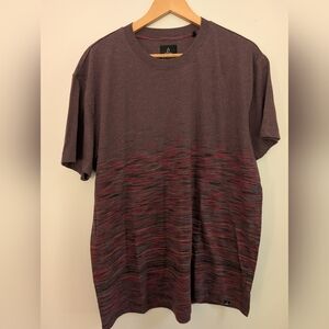 Prana Men's Short Sleeve Tee in Maroon and Black